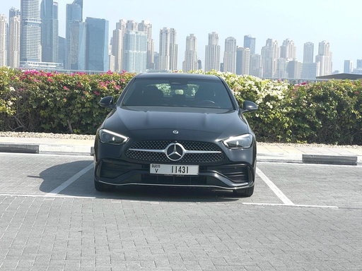 Renting a Mercedes C200 2023 in Dubai