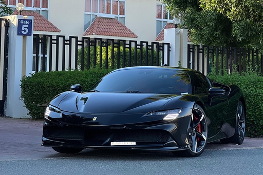 Rent a Ferrari SF90 Black 2023 in Dubai